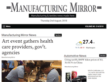 Tablet Screenshot of manufacturingmirror.com